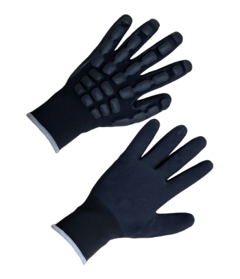 Перчатки трикотажные со вспененным нитриловым покрытием противоударные Москва