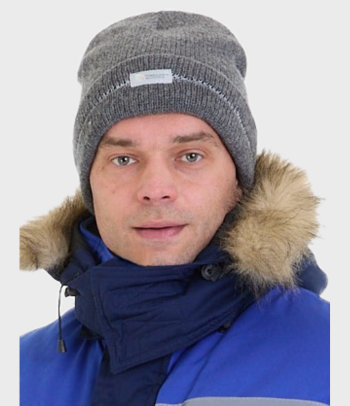 Шапка трикотажная ИНЕЙ® серая Курган