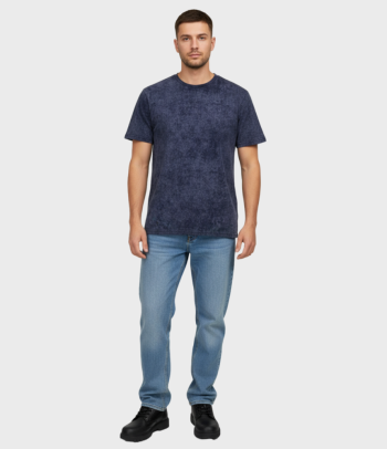 Футболка синяя с эффектом "варки" Орёл